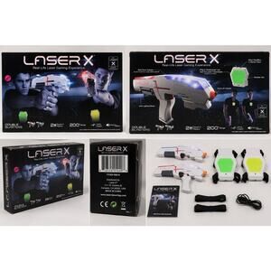 Laser X Real Life Laser Tag 2 Player Set Blasters & Receivers NIB